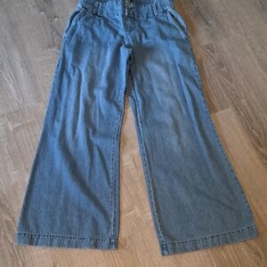 Rewash Wide Leg Flare Jeans in Medium Blue